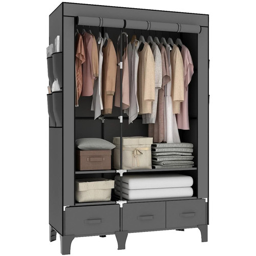 Canvas wardrobe 165x45x109cm - canvas,