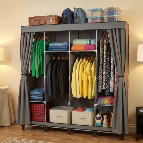 Foldable canvas wardrobe - foldable,