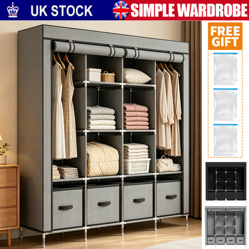 Large canvas wardrobe with - large,