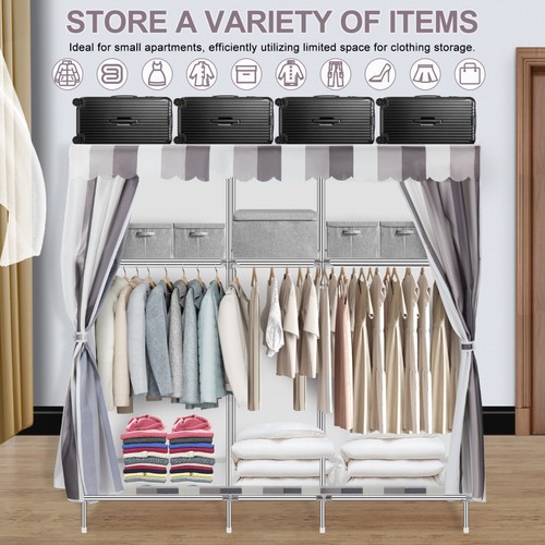 Fabric wardrobe large portable - fabric,