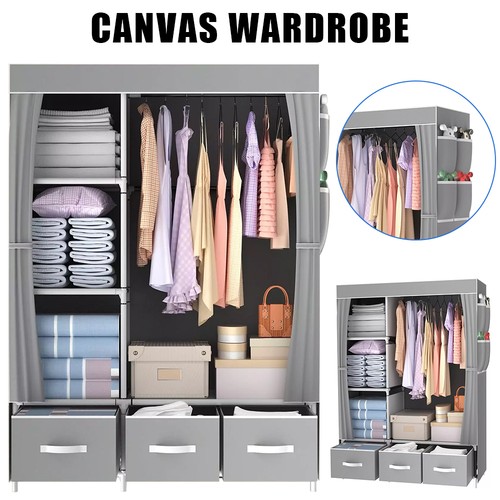 Fabric canvas wardrobe with - canvas,