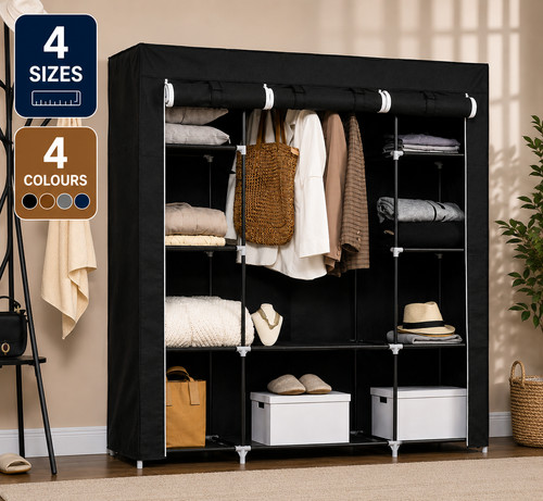Canvas wardrobe portable - wardrobe,
