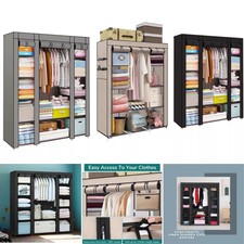 Large Fabric Canvas Wardrobe