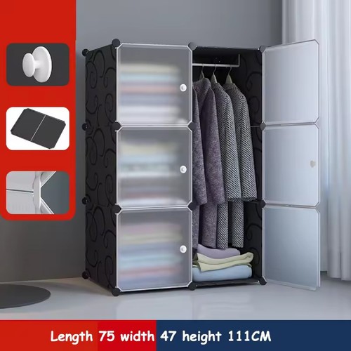 Plastic wardrobe closet - wardrobe,