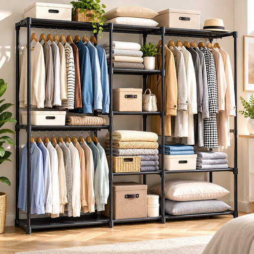 Industrial open wardrobe - industrial,