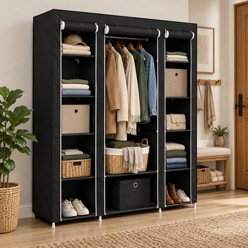 Portable clothes wardrobe - portable,