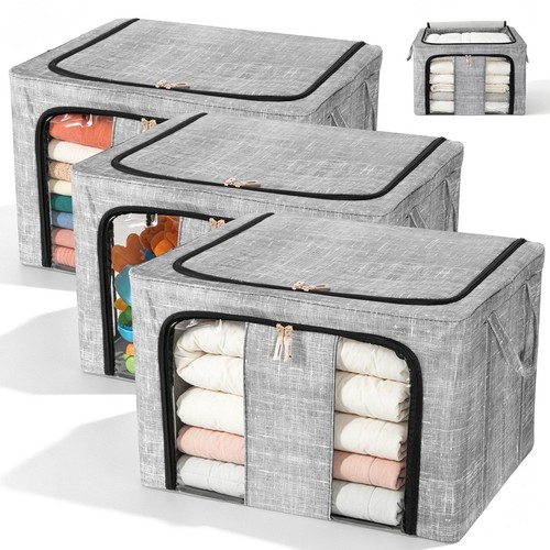 3pcs 66l folding storage box - 66l,