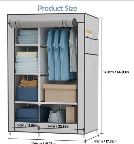 Wardrobe with hanging rail - wardrobe,