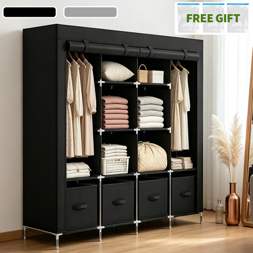 Fabric canvas wardrobe with - canvas,