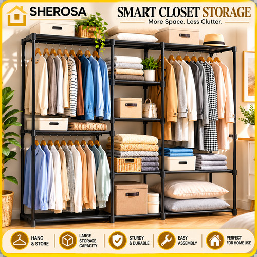 Industrial open wardrobe - open,