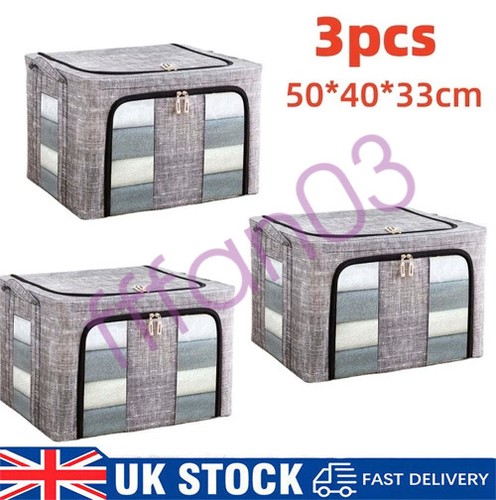 3pcs 66l folding storage box - 3pcs,