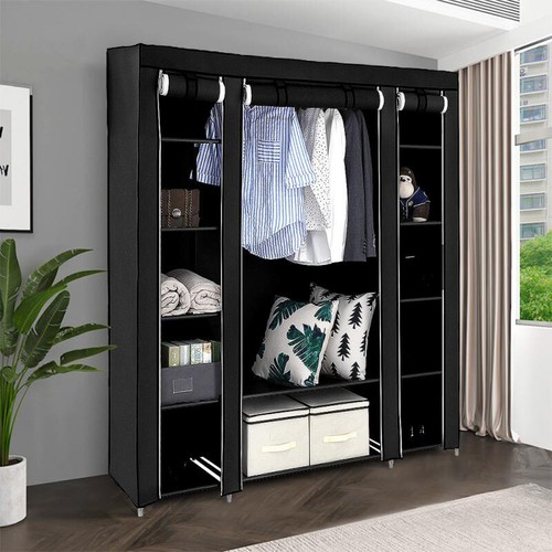 Canvas fabric wardrobe large - canvas,