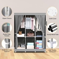 Large Fabric Canvas Wardrobe