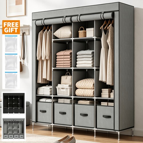 Large canvas wardrobe - wardrobe, with