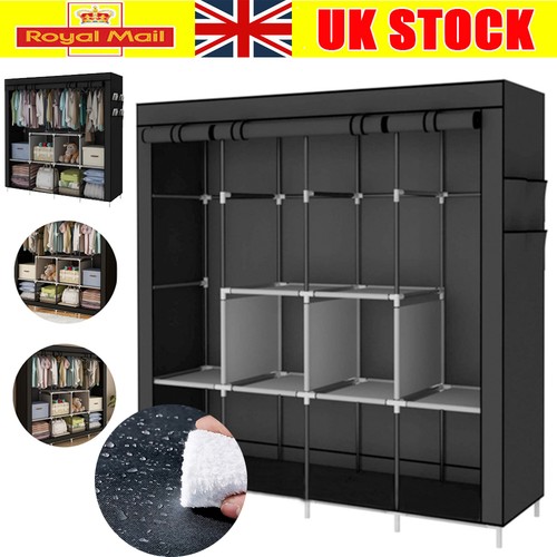 Large fabric canvas wardrobe - fabric,