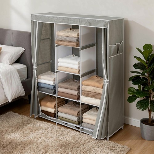 Fabric canvas wardrobe - fabric, with