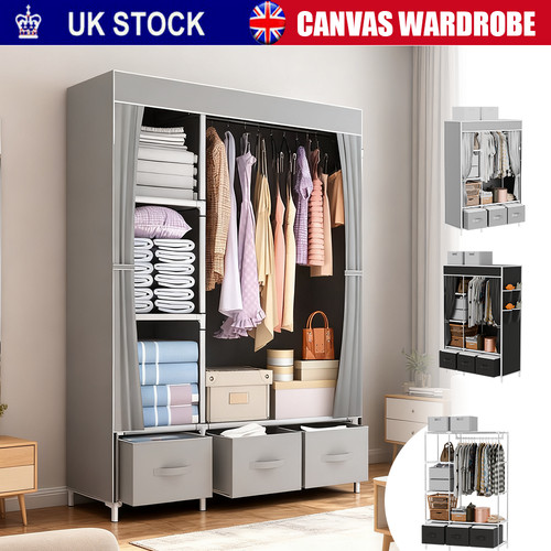 Fabric canvas wardrobe with - fabric,