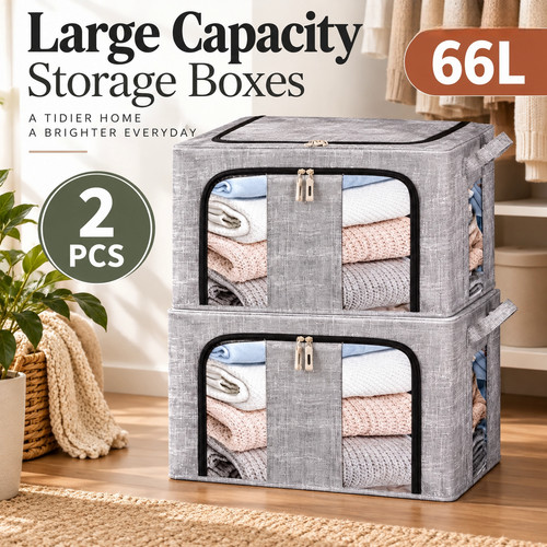 2pcs 66l folding storage - 66l,