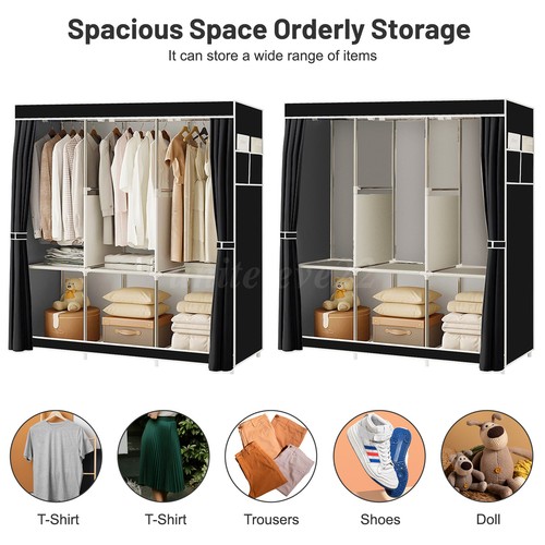 Fabric canvas wardrobe with - fabric,