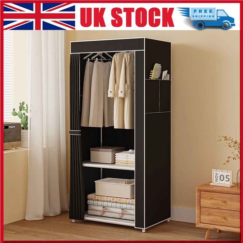 Large fabric canvas wardrobe - fabric,