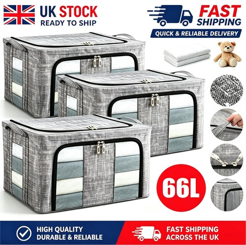 3pcs 66l folding storage - folding, box