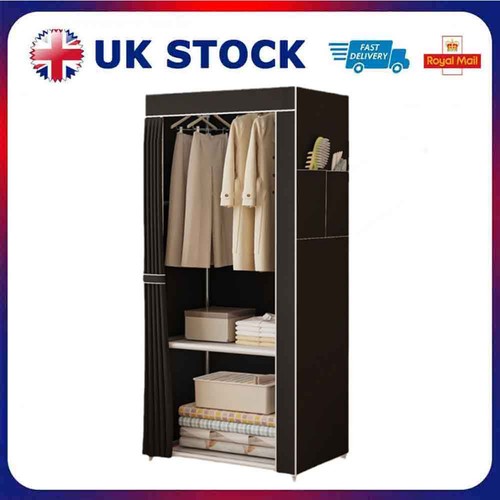 Large fabric canvas wardrobe - canvas, &