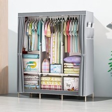 Large Fabric Canvas Wardrobe