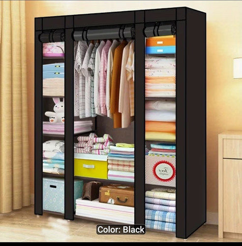 Black canvas portable - black,