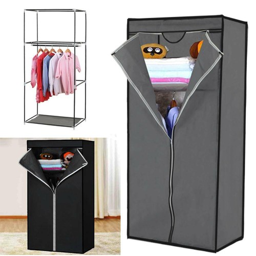Single fabric canvas wardrobe - single,