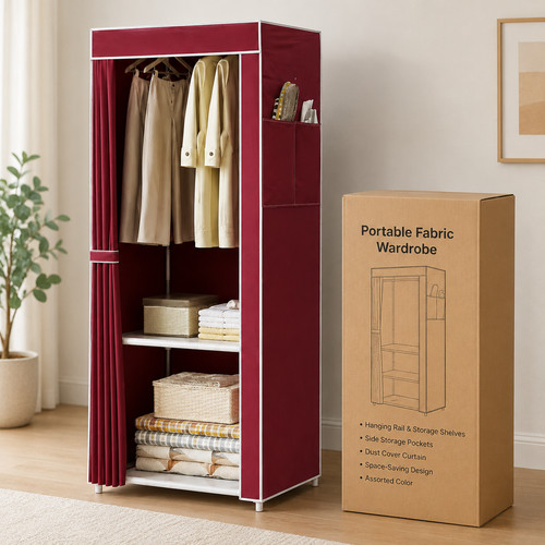 Portable fabric wardrobe - fabric,