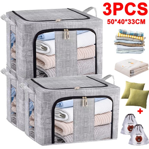 3pcs 66l folding storage - 3pcs,