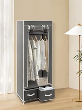 Single  Fabric Canvas Wardrobe