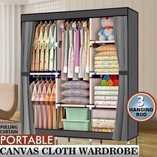 Canvas Fabric Wardrobe Large