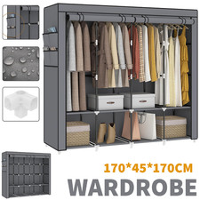 Large Fabric Canvas Wardrobe