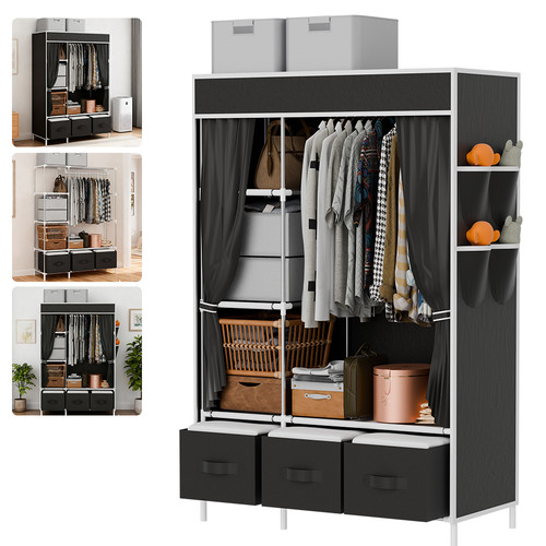 Fabric canvas wardrobe with - fabric,